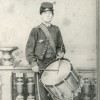 Robert Henry Hendershot, the “Drummer Boy of the Rappahannock,” poses with his drum during the Civil War. Hendershot enlisted in Company B, 9th Michigan Infantry in March 1862, and was taken prisoner that July at the Battle of Stones River. After his release, he joined the 8th Michigan Infantry, although he suffered from regular seizures. While awaiting discharge for epilepsy, Hendershot claimed to have helped pushed off the first boat and then clung to the gunwale as the 7th Michigan Infantry crossed the Rappahannock River to Fredericksburg under heavy fire, Dec. 11, 1862. (Photo courtesy of the U.S. Army Heritage and Education Center)